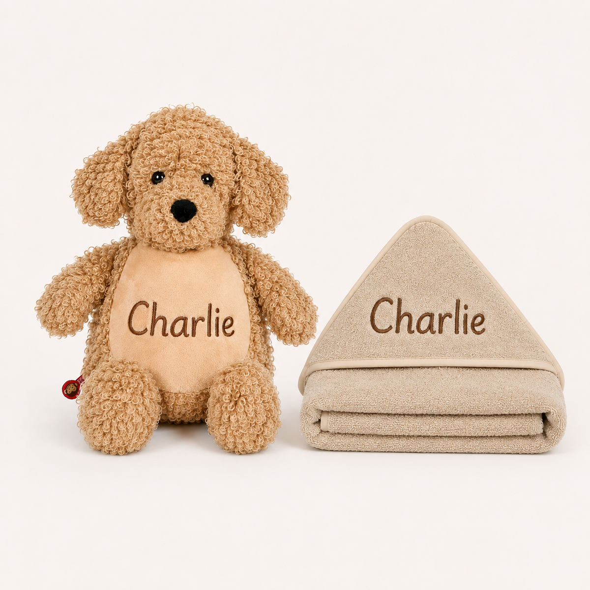 Cadeauset knuffel en badcape - 100% katoen