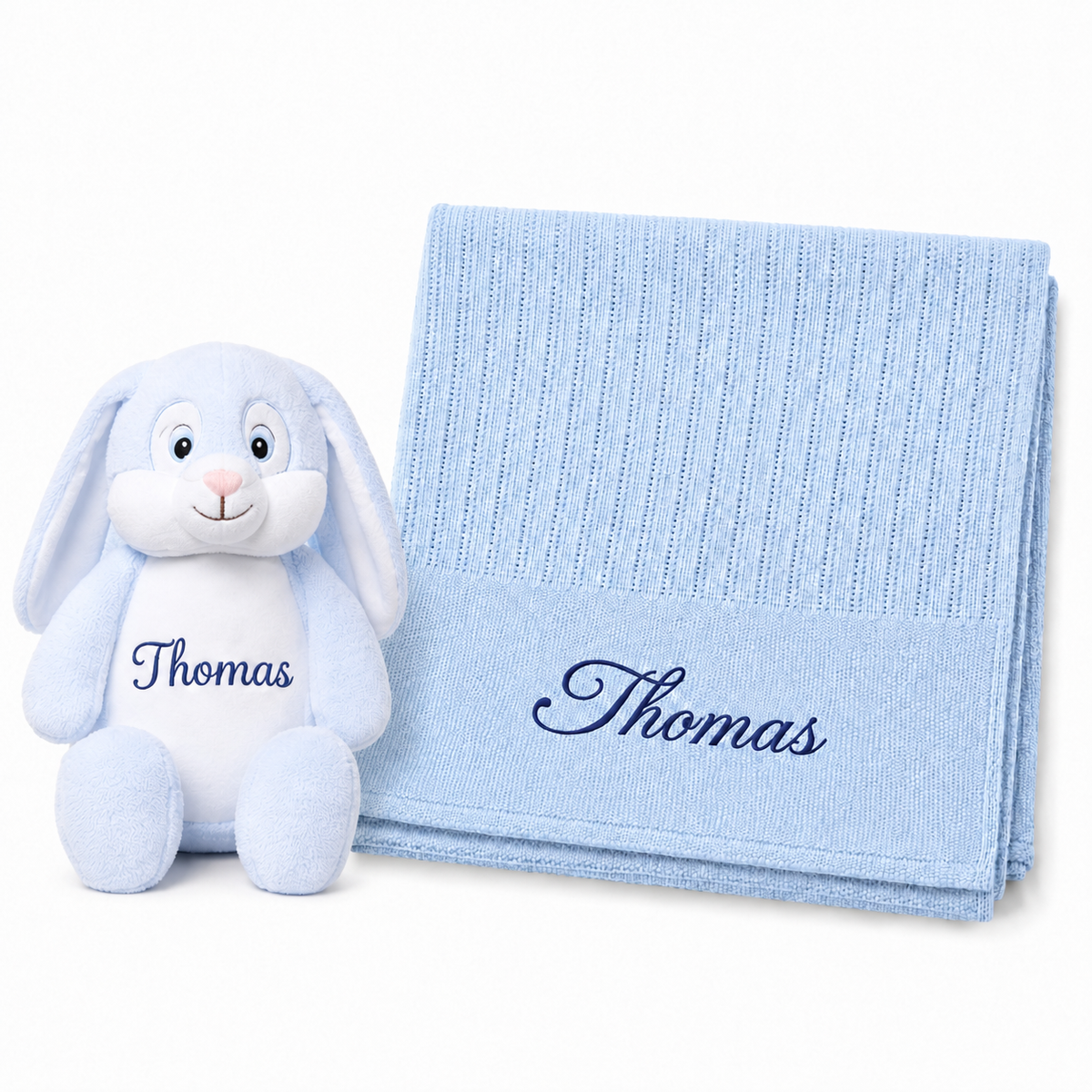 Cadeauset knuffel en deken - 100% katoen